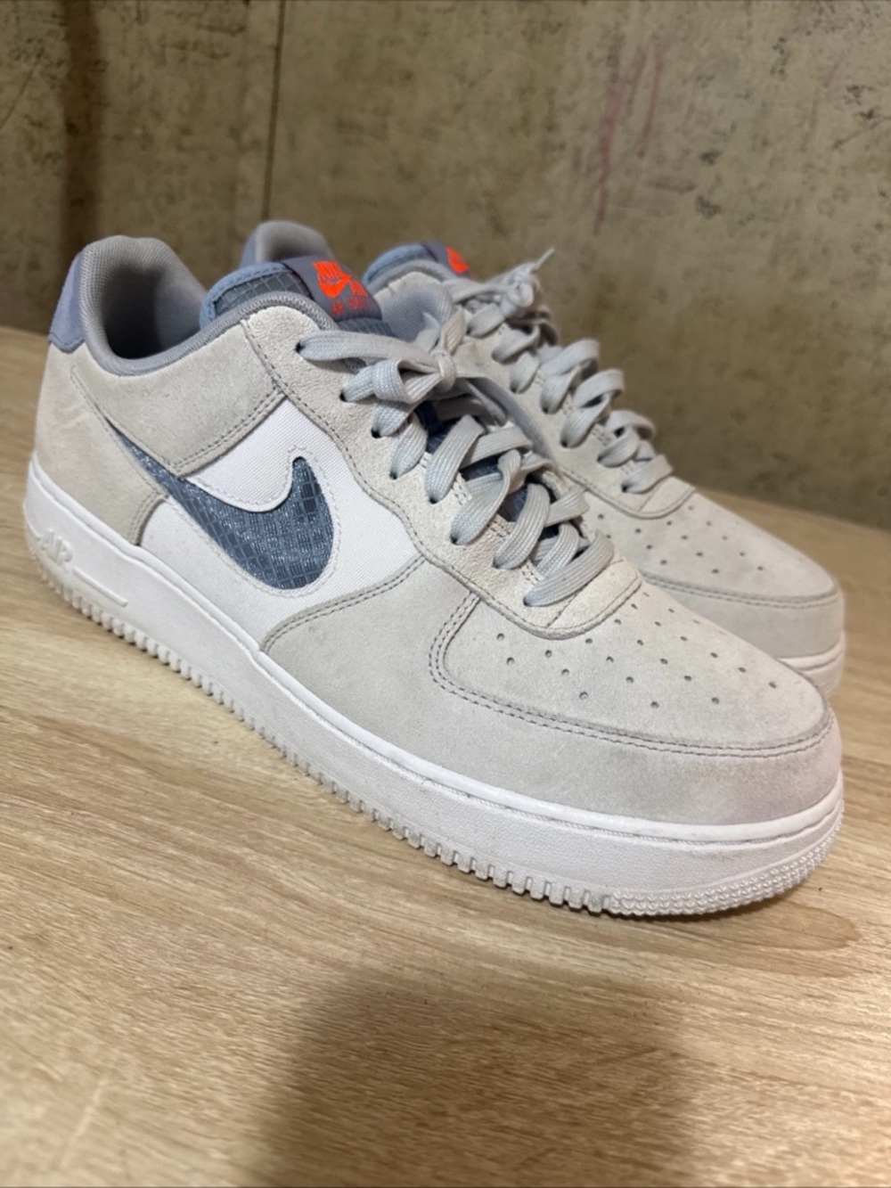 Nike Air Force 1 '07 LV8 Low Pure Platinum White Indigo Fog CK4383-001 Size 12